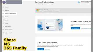 Comment partager la famille MS 365